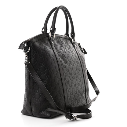 Gucci Guccissima Large GG Charm Convertible Dome Satchel Dark Brown 3 of 10