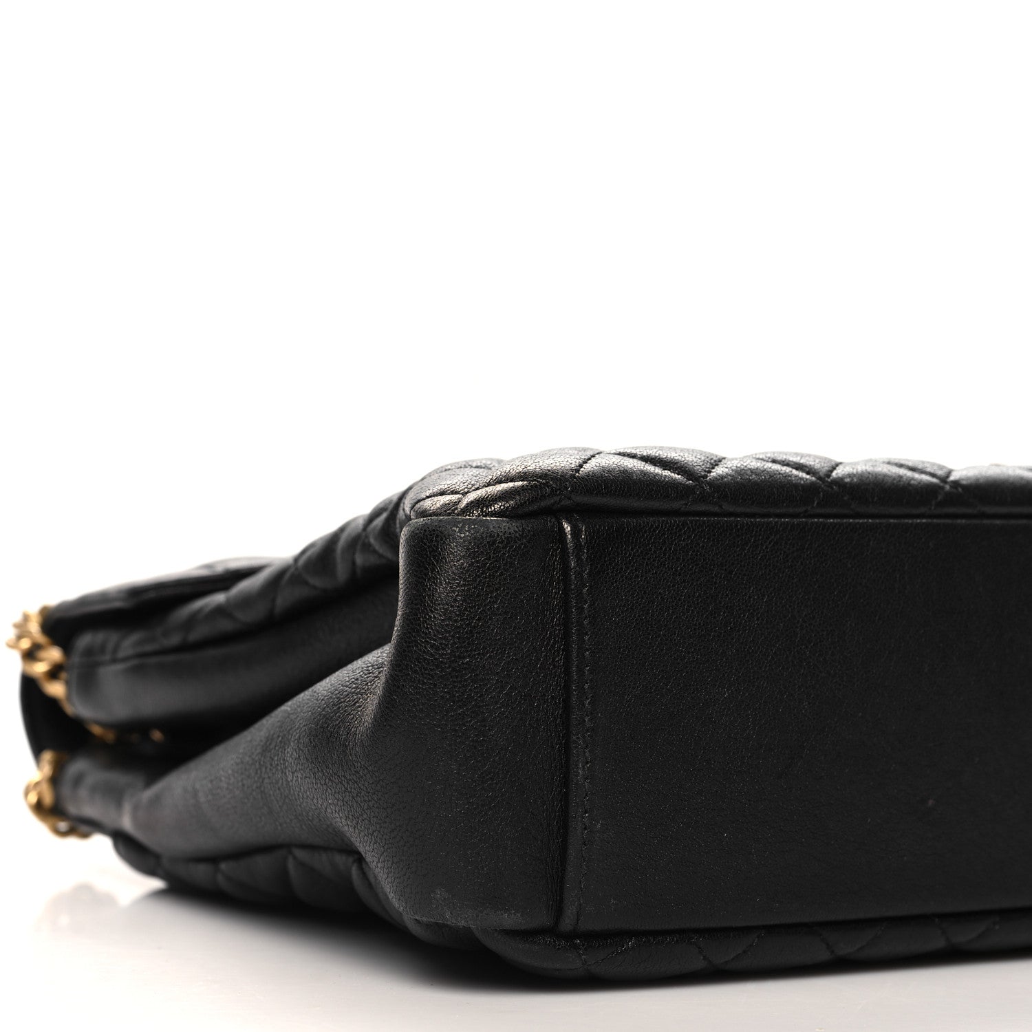 Saint Laurent Goatskin Mixed Matelasse Triquilt Large Monogram Satchel Black 9 of 12