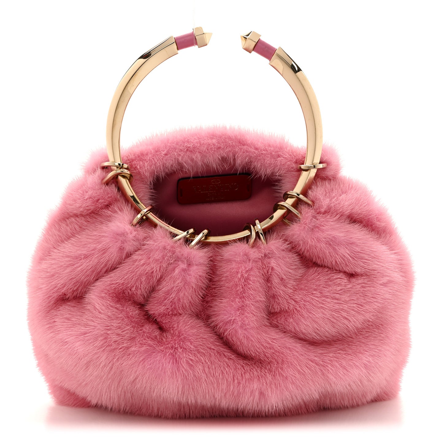 Mink Fur Clutch Pink