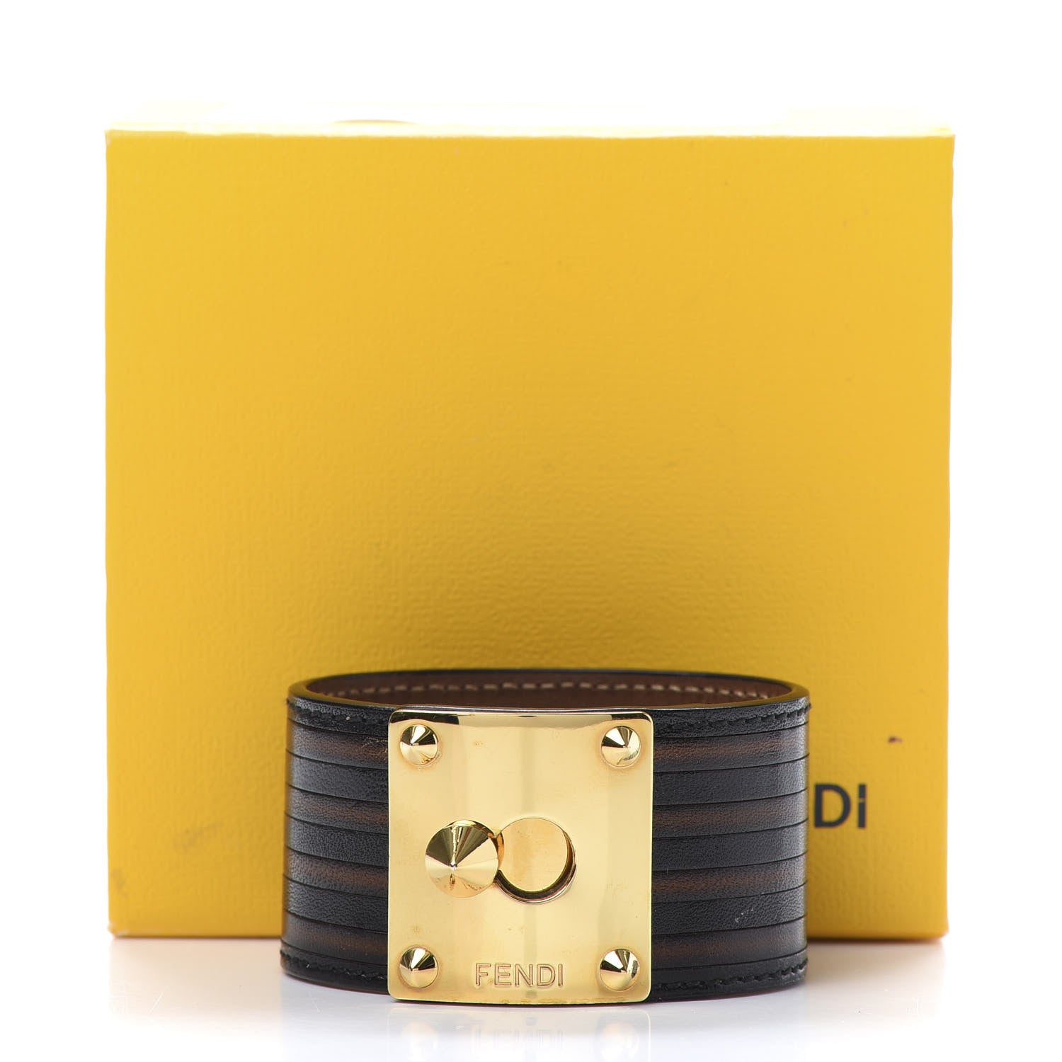 Fendi Nappa Goldmine Cuff Tobacco Black 7 of 7