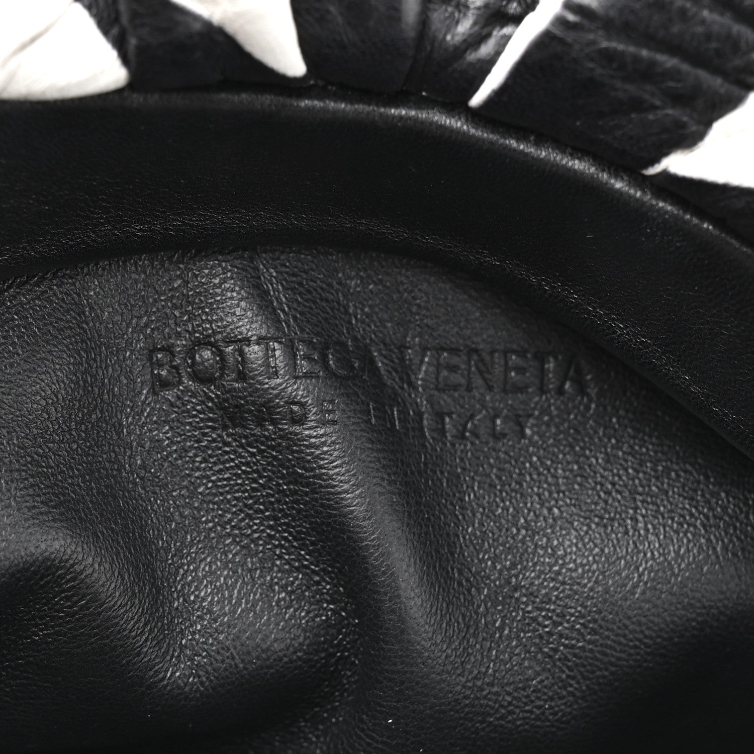 Bottega Veneta Nappa Zebra Print The Pouch Chain White Black 6 of 10