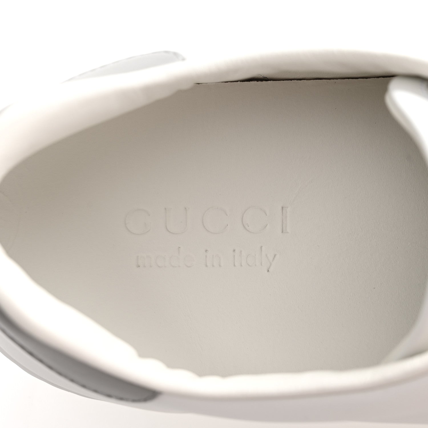 Gucci Calfskin Interlocking G Perforated Mens Ace Sneakers 9.5 White Grey Sky 8 of 10