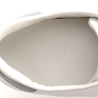 Gucci Calfskin Interlocking G Perforated Mens Ace Sneakers 9.5 White Grey Sky 8 of 10