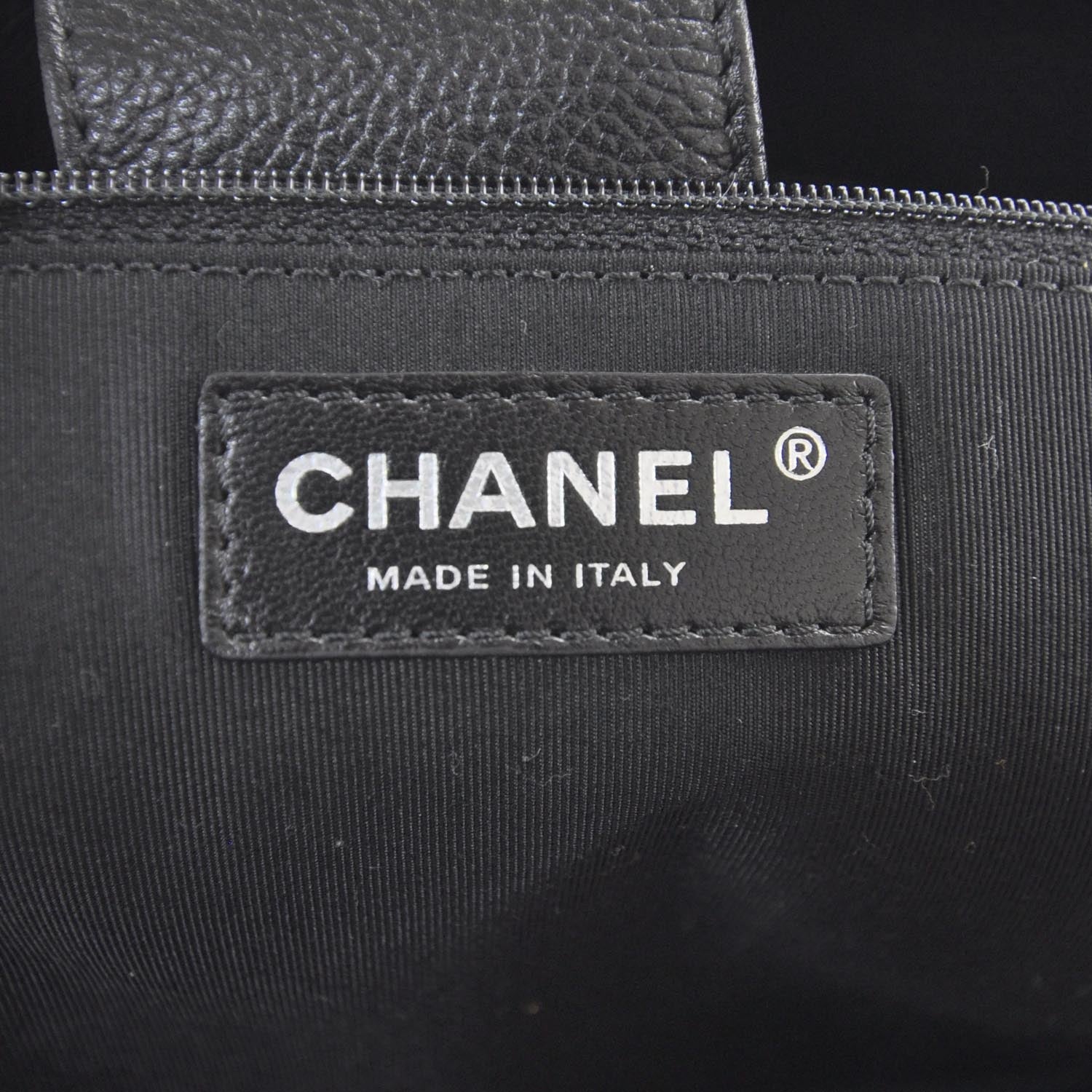 Chanel Caviar Cerf Executive Shopper Tote Black SHW 7 of 9