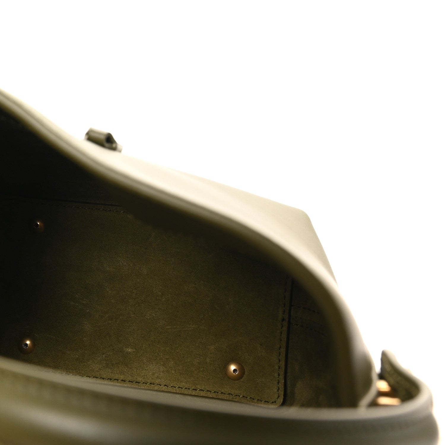 Saint Laurent Shiny Calfskin Le 37 Mini Bucket Bag Strong Moss 5 of 9