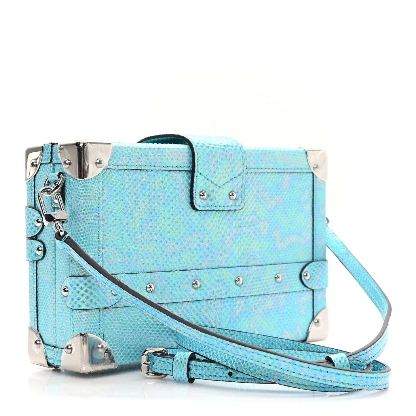 Iridescent Karung Petite Malle Blue Petrol