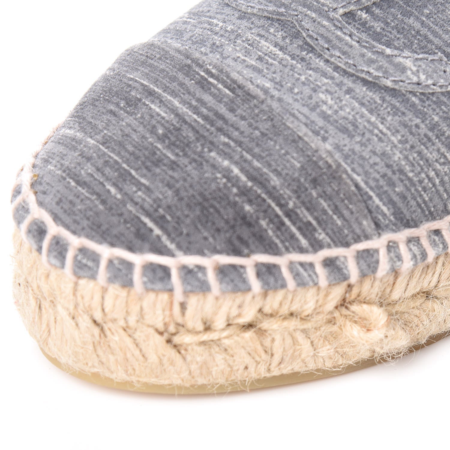 Chanel Striated Suede Espadrilles 37 Dark Grey 9 of 14