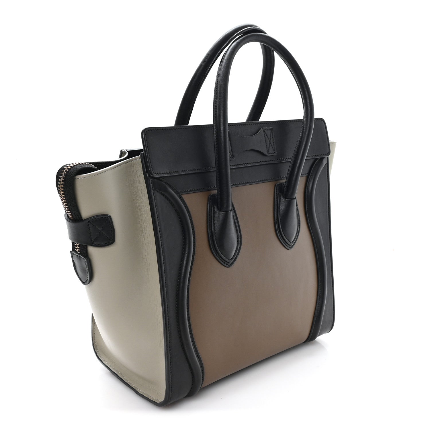 Celine Satin Smooth Calfskin Micro Tri-Color Luggage Dark Grey 3 of 12