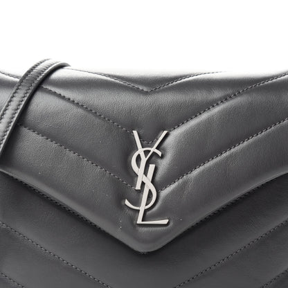 Saint Laurent Calfskin Y Quilted Monogram Toy Loulou Crossbody Bag Storm 14 of 14