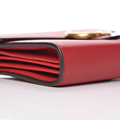 Gucci Calfskin GG Marmont Chain Wallet Vulcanic Red 9 of 10