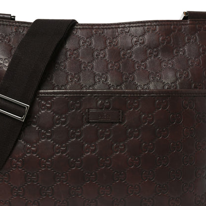 Gucci Guccissima Flat Messenger Bag Brown Dark Brown 9 of 11