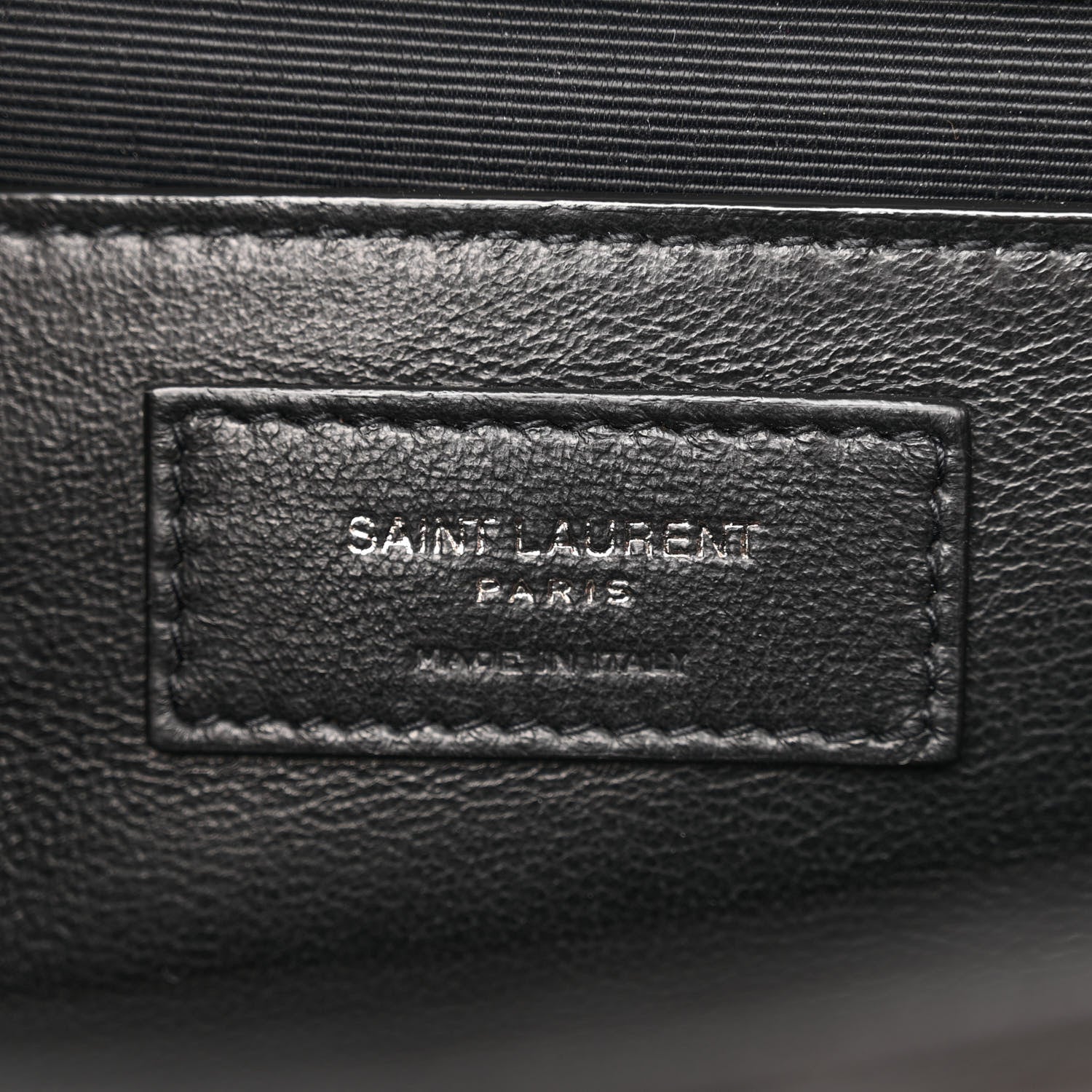 Saint Laurent Grain De Poudre Textured Mixed Matelasse Triquilt Medium Monogram Monochrome Satchel Black 6 of 11