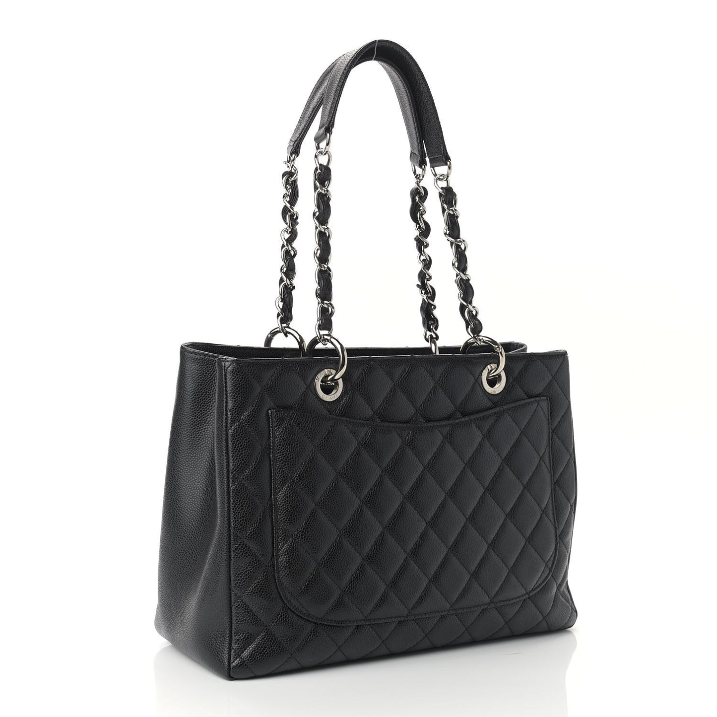 Caviar Quilted Grand Shopping Tote GST Black