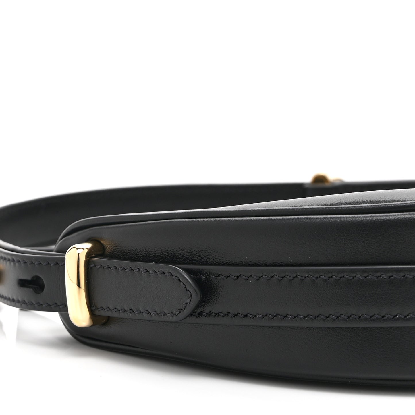 Soft Calfskin Mini Arque Shoulder Bag Black