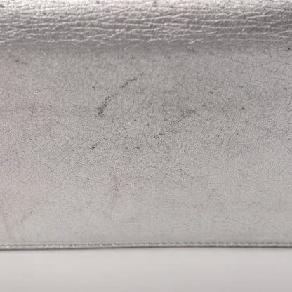 Saint Laurent Metallic Calfskin Kate Monogram Tassel Chain Wallet Silver 11 of 11