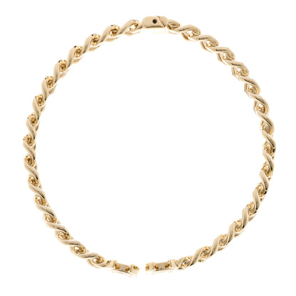 Chanel Metal CC Chain Link Choker Necklace L Gold 4 of 5