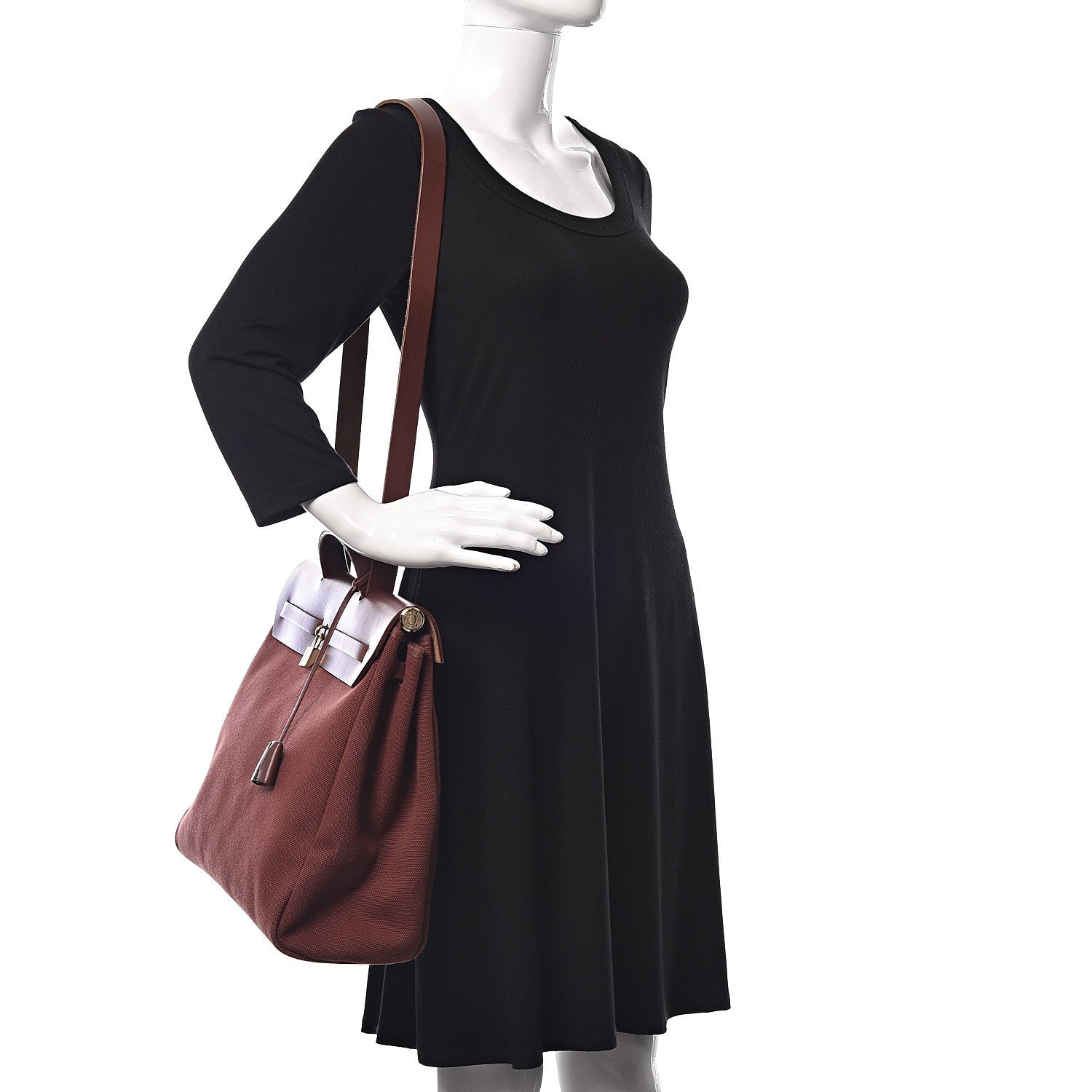 Hermes Toile Calfskin Herbag 39 GM Havane Natural 2 of 11
