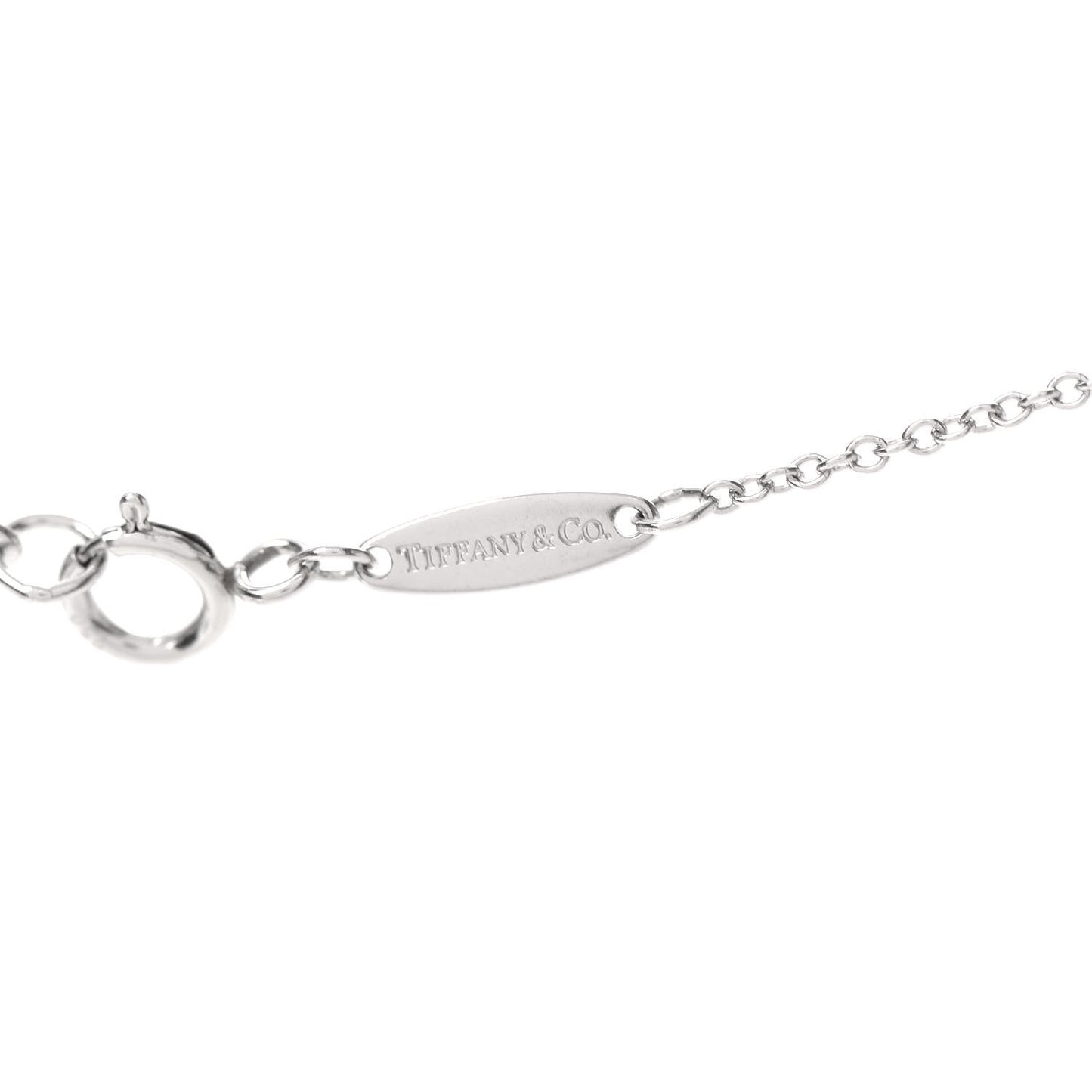 Platinum Diamond .14ct Elsa Peretti Diamonds by the Yard Pendant Necklace