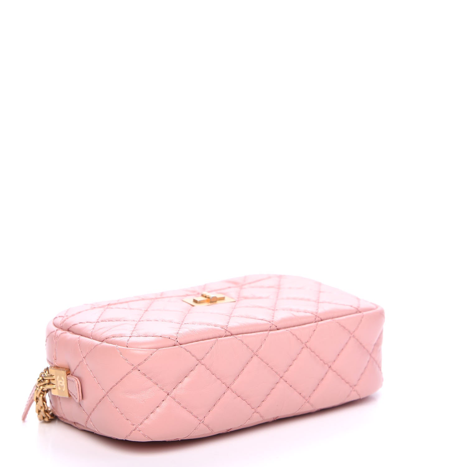 Chanel Aged Calfskin Quilted Mini Reissue Camera Case Pink 6 of 10