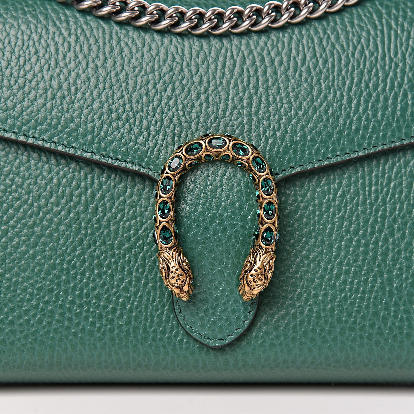 Calfskin Mini Dionysus Chain Wallet Emerald
