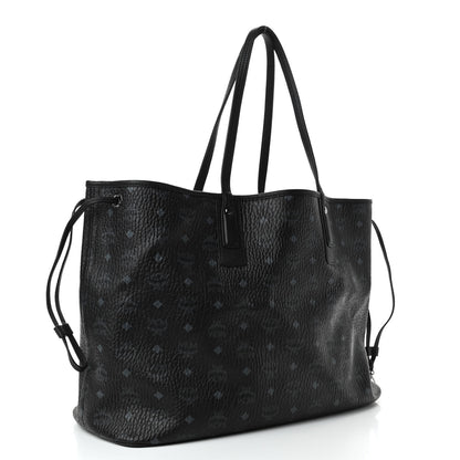 MCM Visetos Large Liz Reversible Shopper Tote Black 2 of 8