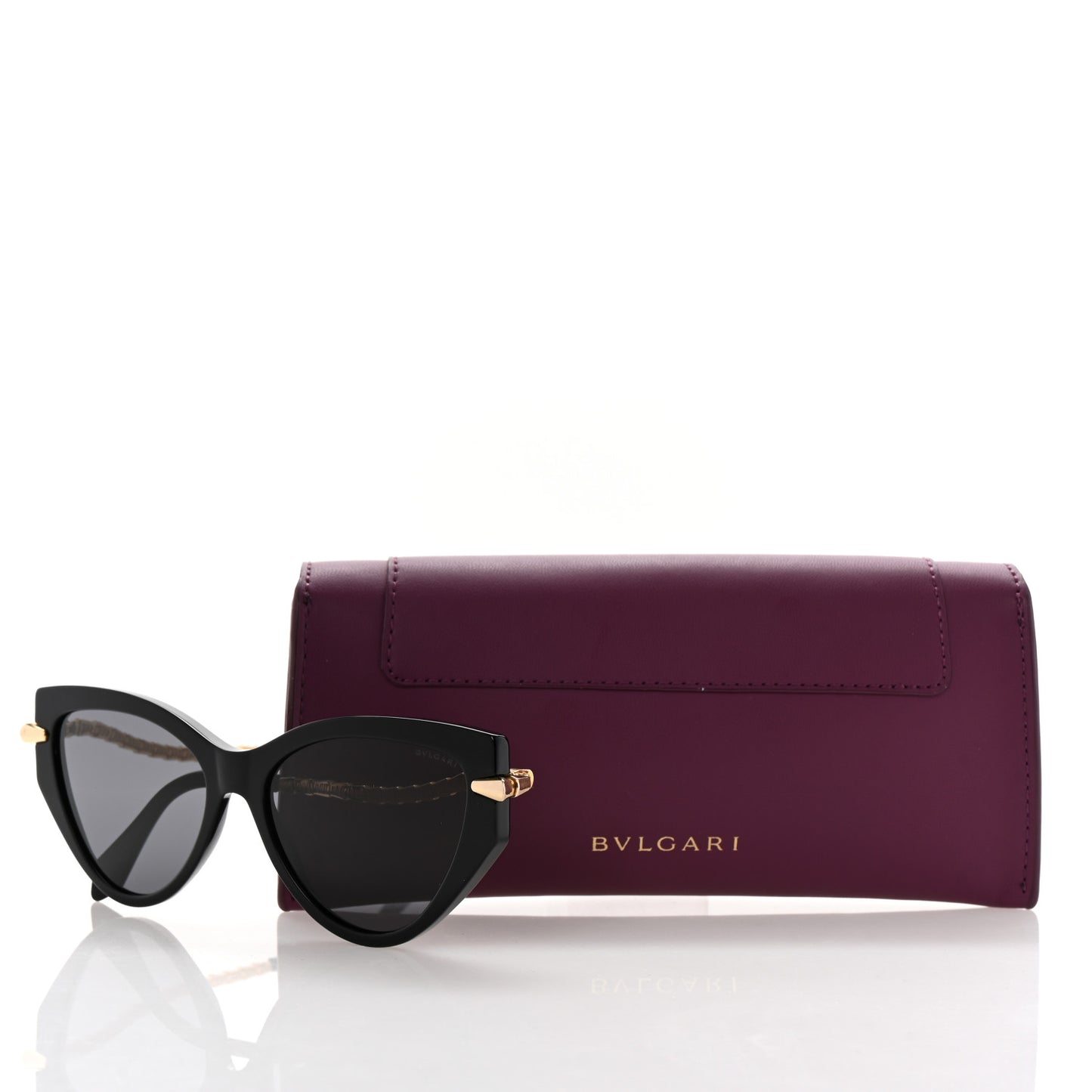 Serpenti Cat Eye Sunglasses Black