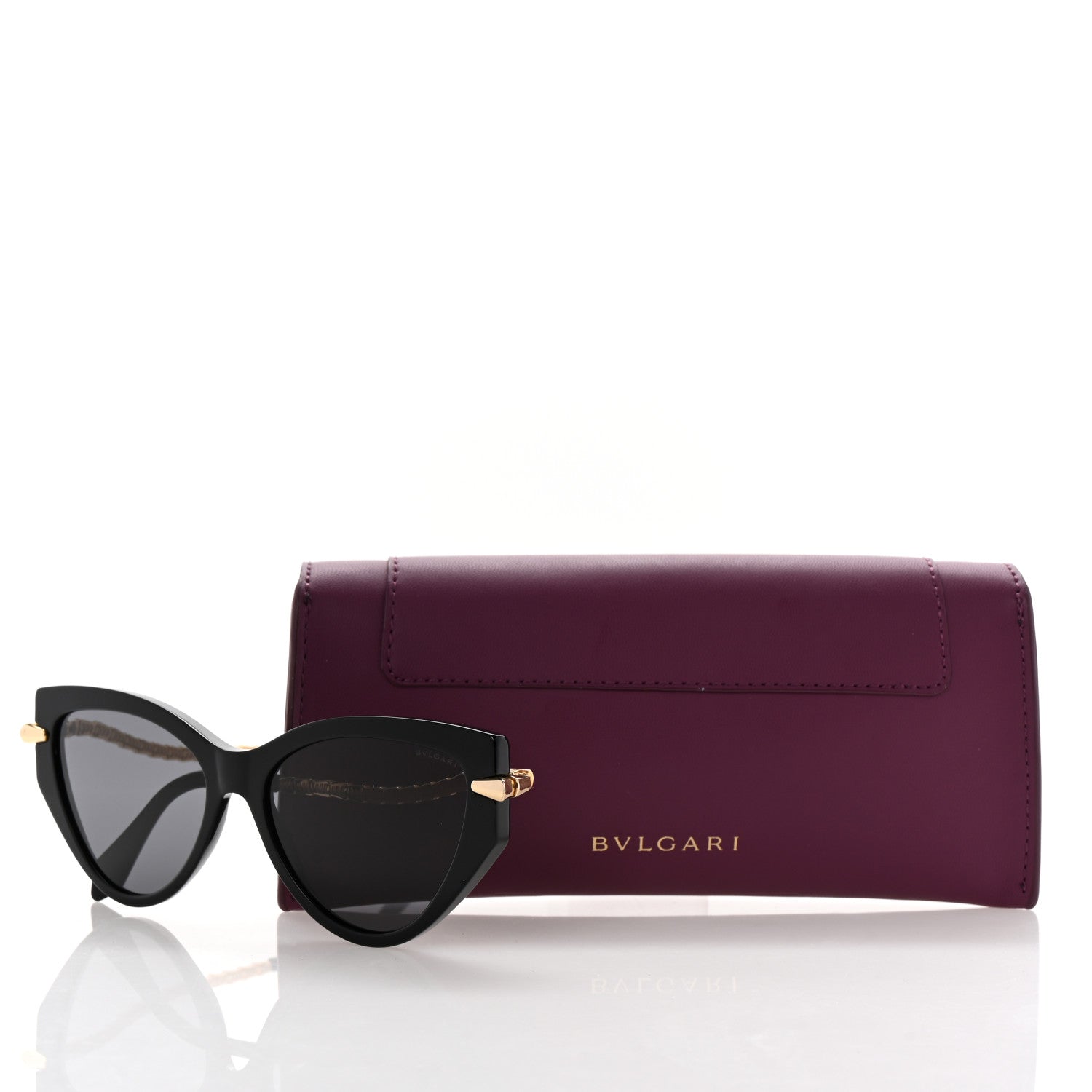 Bulgari Serpenti Cat Eye Sunglasses Black 8 of 8