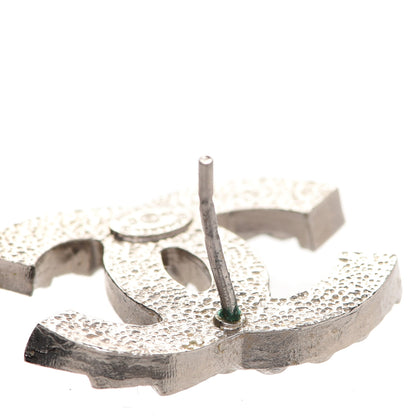Chanel Baguette Crystal CC Earrings Silver 5 of 5