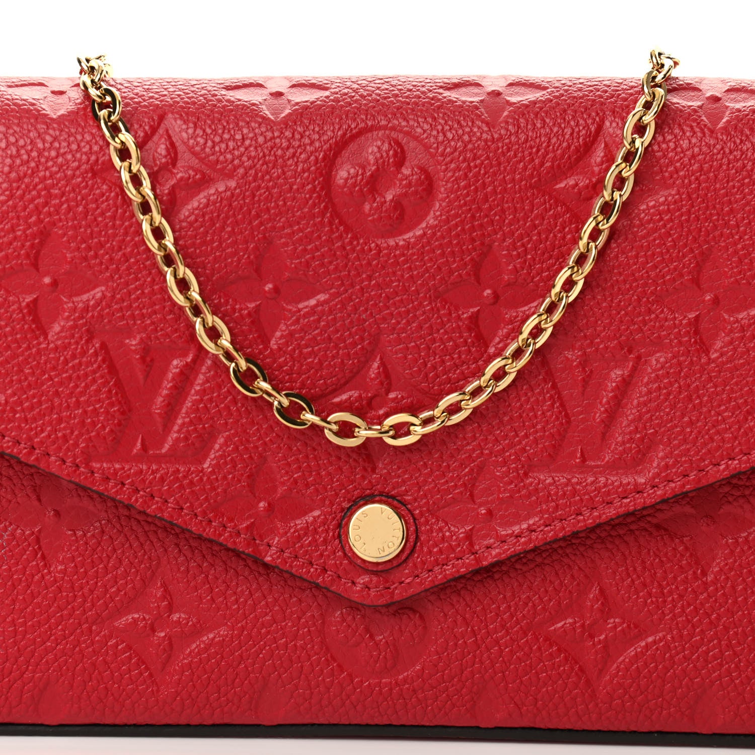 Louis Vuitton Empreinte Pochette Felicie Chain Wallet Cherry 7 of 10