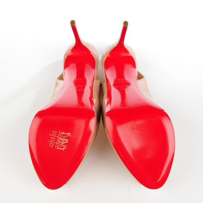 Christian Louboutin Patent Private Number 120 Pumps 37.5 Nude 5 of 8