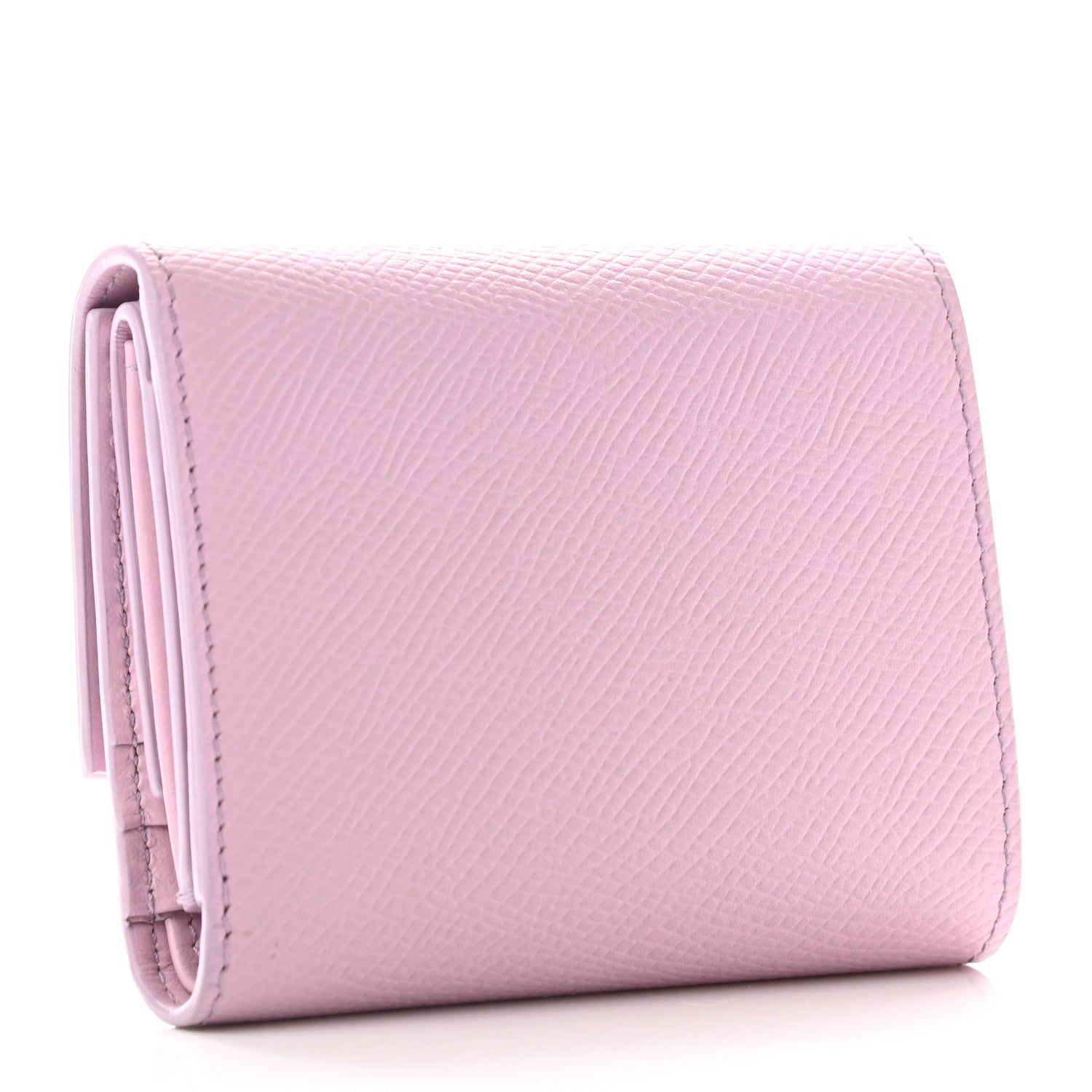 Celine Grained Calfskin Small Tri-Fold Wallet Rose Quartz 3 of 7