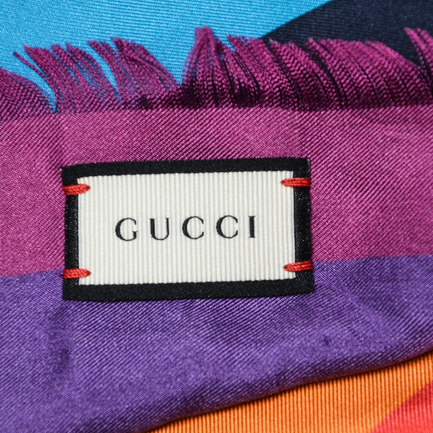 Gucci Silk Angry Cat Foulard Square Scarf Scarf Multicolor 6 of 6