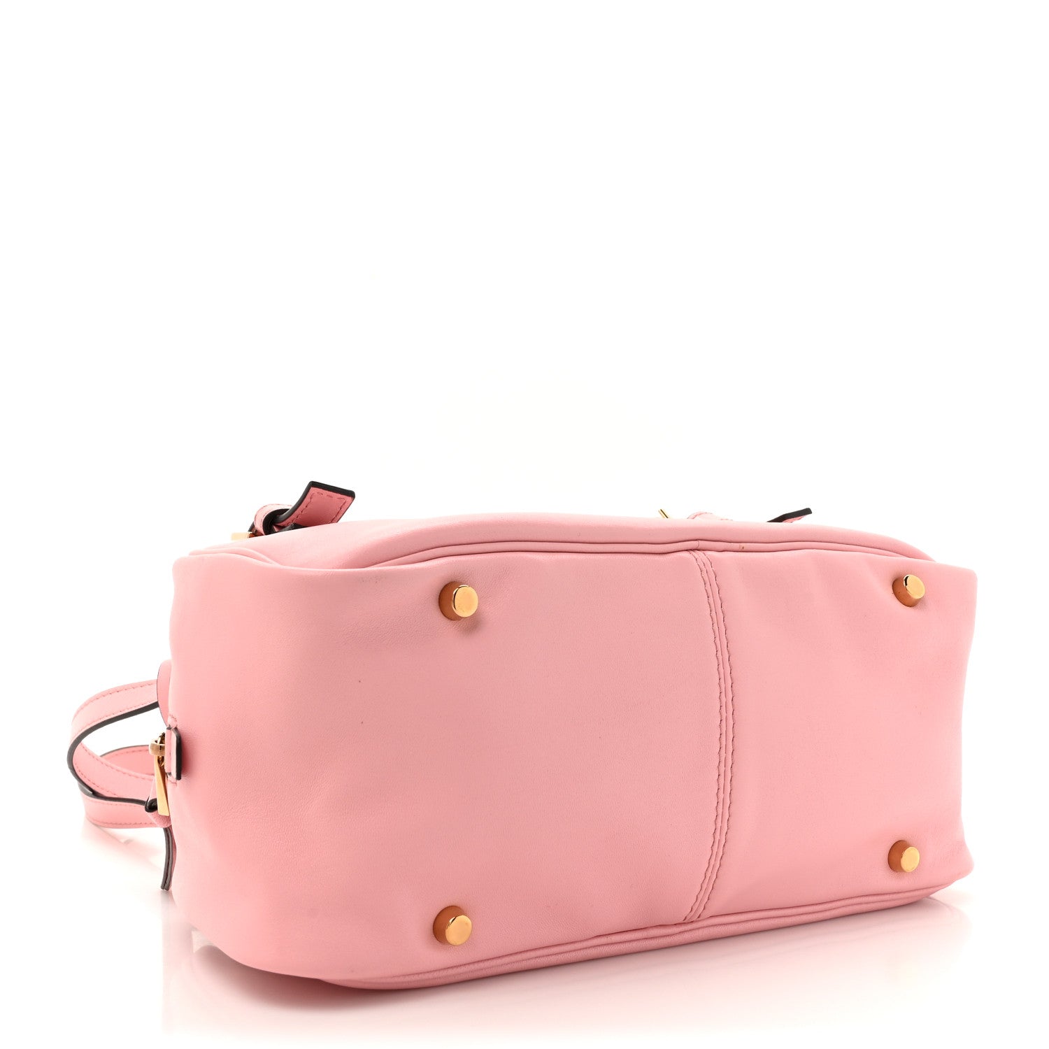 Versace Lambskin Tag Bowling Bag Light Pink 4 of 14
