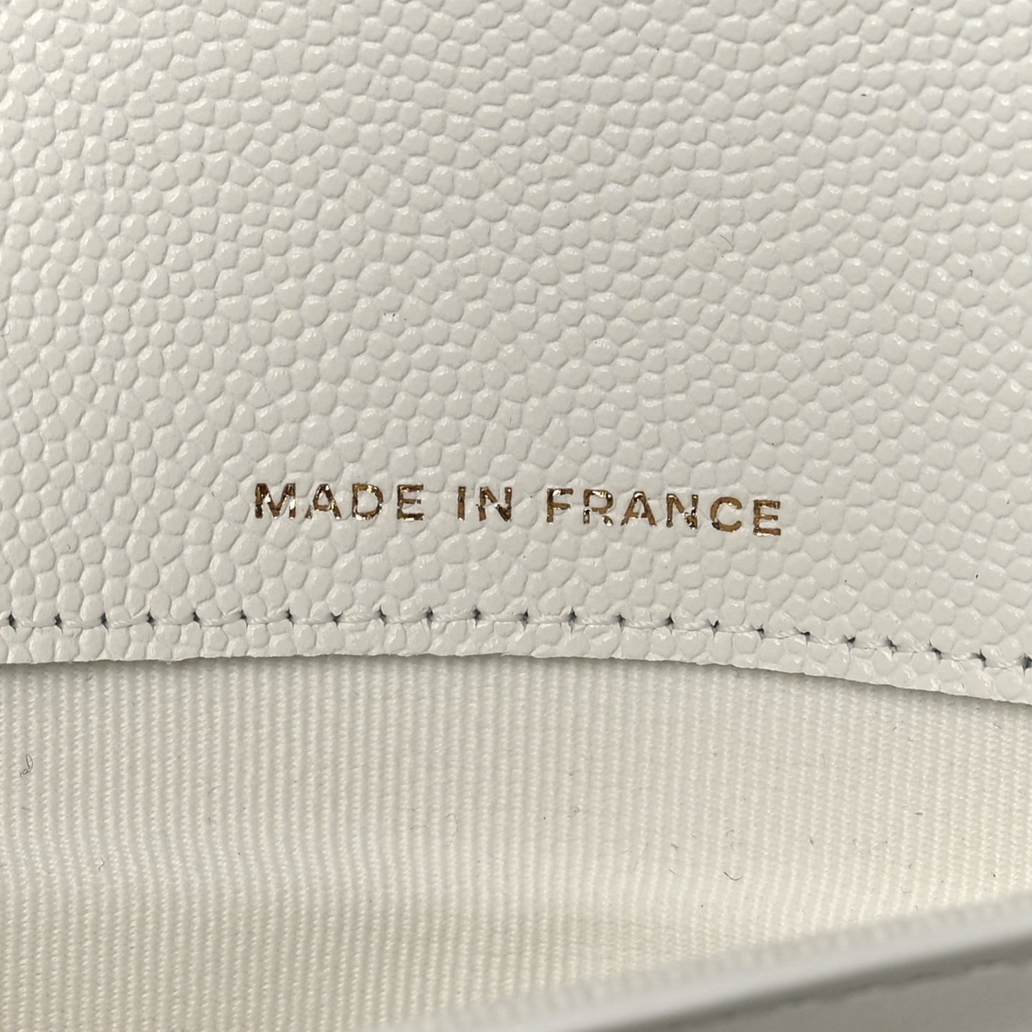 Caviar Quilted Large Gusset Flap Wallet White