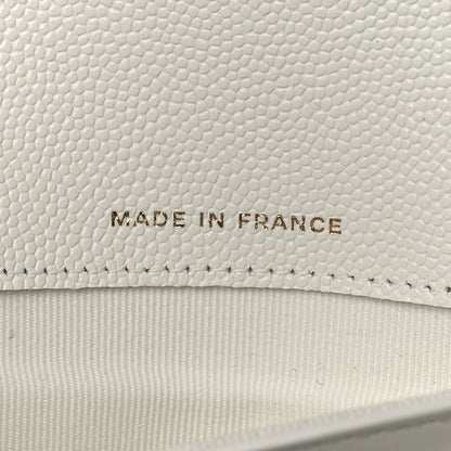 Chanel Caviar Quilted Large Gusset Flap Wallet White 6 of 10