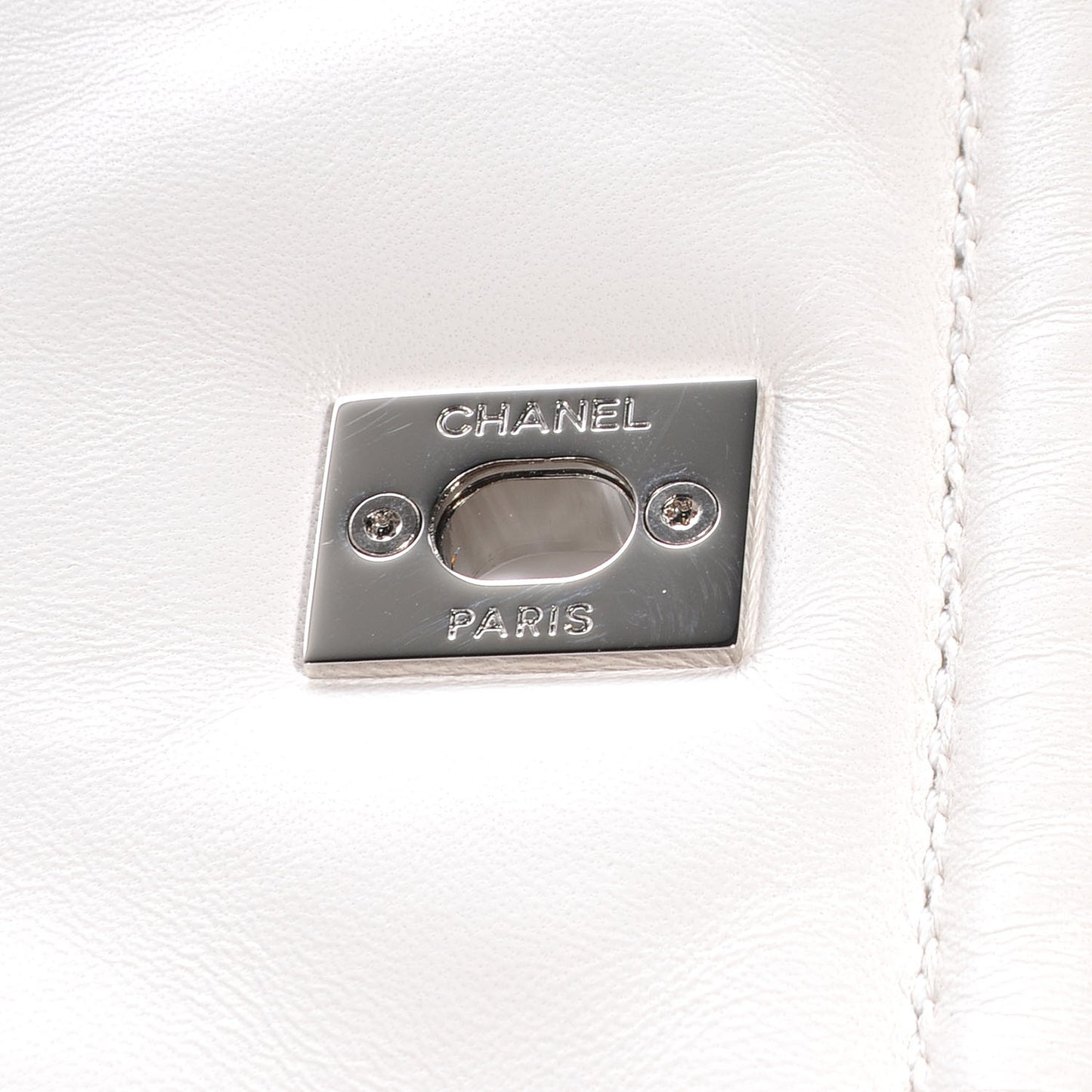Lambskin Quilted Beijing Backpack Bag White
