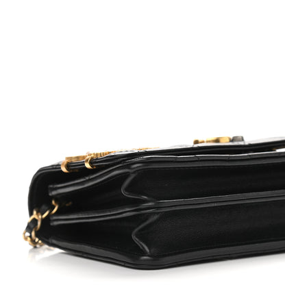 Chanel Lambskin Quilted Coco Clips Mini Wallet On Chain WOC Black 8 of 9