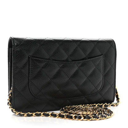 Chanel Caviar Quilted Wallet On Chain WOC Black 3 of 9