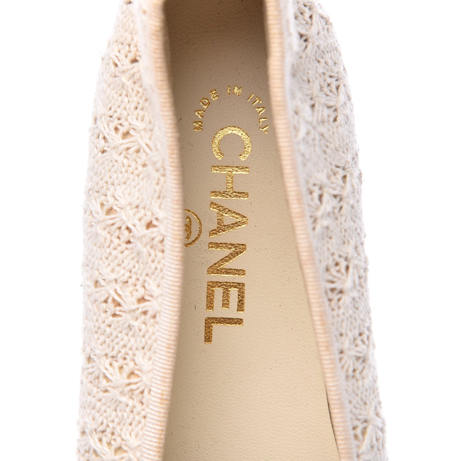 Chanel Crochet Cap Toe Ballerina Flats 41 Light Beige 7 of 10