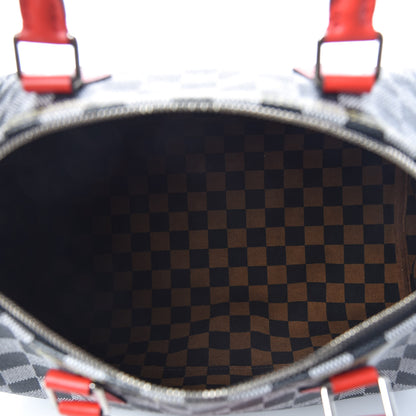 Louis Vuitton Damier Speedy Bandouliere 30 Black White 5 of 10