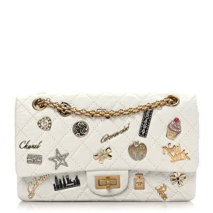 Chanel Aged Calfskin Lucky Charms 2.55 Reissue 226 Flap White 1 of 9