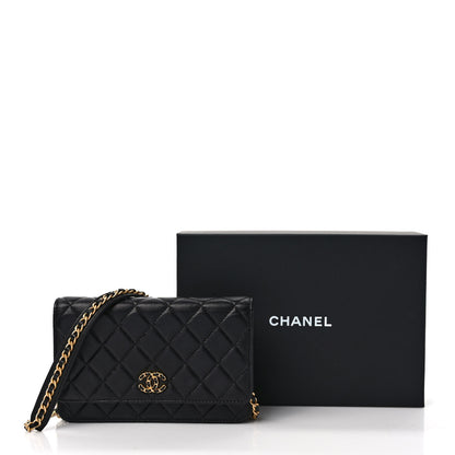Chanel Lambskin Quilted Infinity Wallet On Chain WOC Black 10 of 10