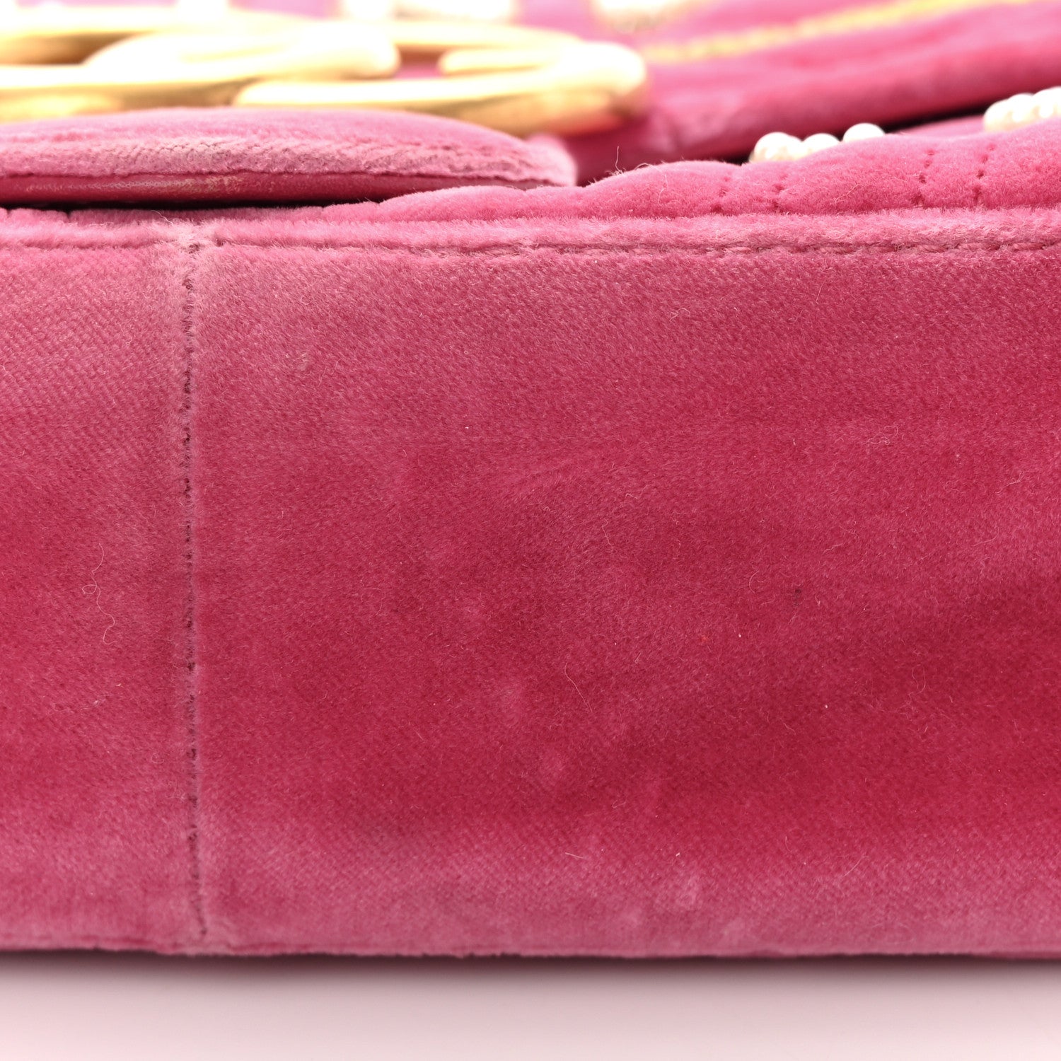 Gucci Velvet Matelasse Blind for Love Embroidered Medium GG Marmont Shoulder Bag Light Raspberry Rose Multicolor 17 of 17