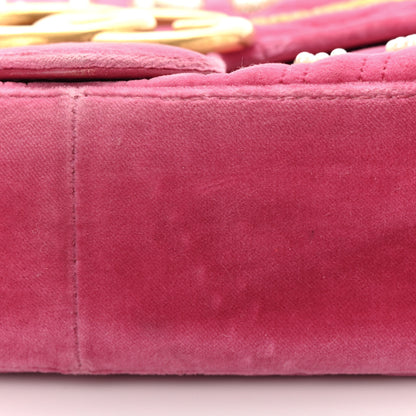 Gucci Velvet Matelasse Blind for Love Embroidered Medium GG Marmont Shoulder Bag Light Raspberry Rose Multicolor 17 of 17