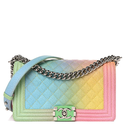 Chanel Caviar Quilted Medium Cuba Rainbow Boy Flap Multicolor 1 of 10