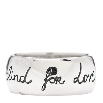 Gucci Sterling Silver Blind for Love Band Ring 56 7.5 1 of 7