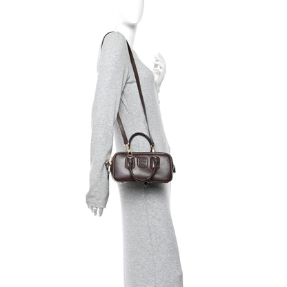 Miu Miu Calfskin Mini Arcadie Top Handle Bag Briarwood 2 of 9