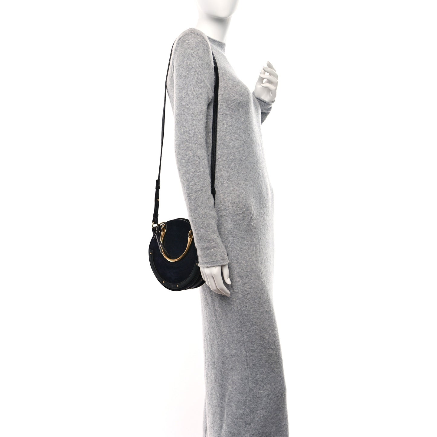 Calfskin Suede Small Pixie Bag Full Blue