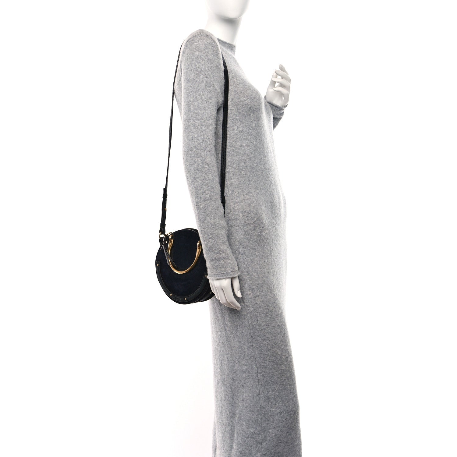 Chloe Calfskin Suede Small Pixie Bag Full Blue 2 of 8