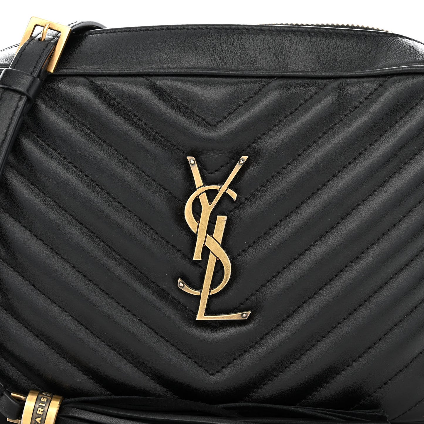 Calfskin Matelasse Monogram Lou Camera Bag Black